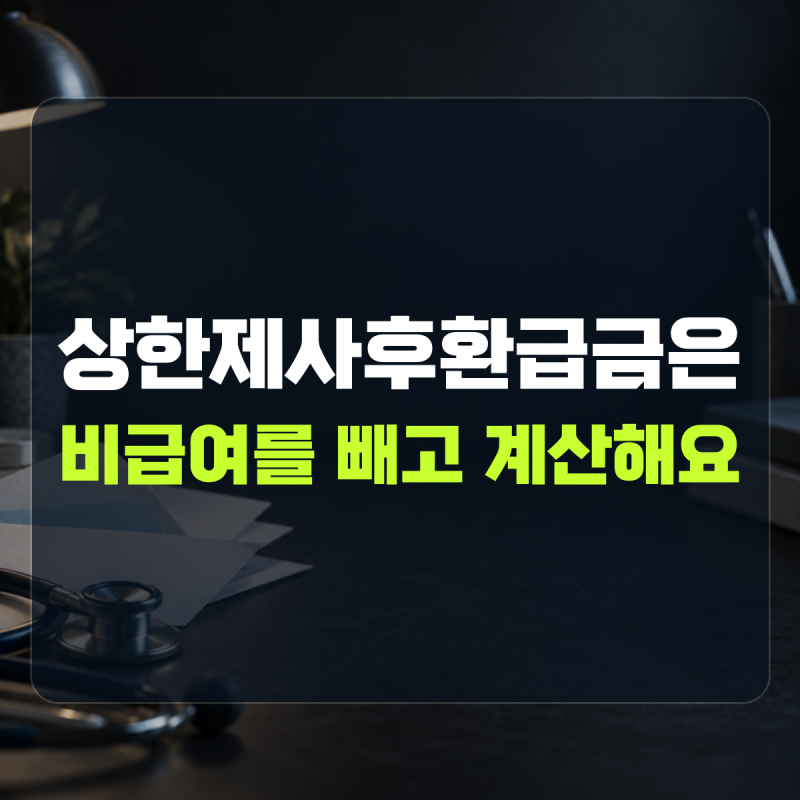 "비급여는 계산에서 빠집니다" 설명 | 상한제사후환급금 뜻