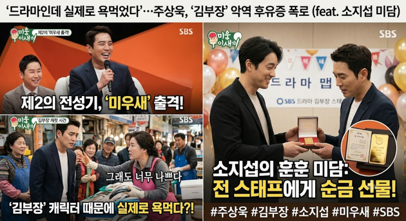 "드라마인데 실제로 욕먹었다"…주상욱, '김부장' 악역 후유증 폭로 (feat. 소지섭 미담)