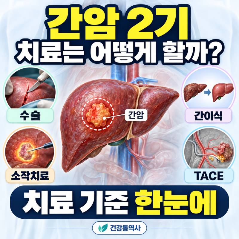 간암 2기 치료는 어떻게 할까? 수술·간이식·소작치료·TACE를 결정하는 기준
