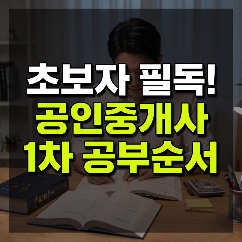 공인중개사 1차 과목별 공부 순서와 초보자 맞춤 합격 전략