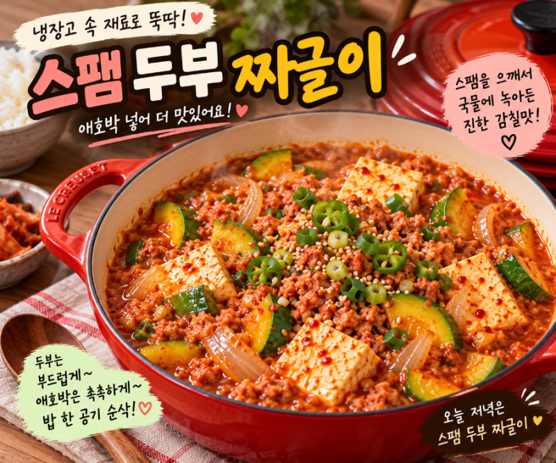 가을에 더 맛있는 스팸 두부 짜글이 레시피