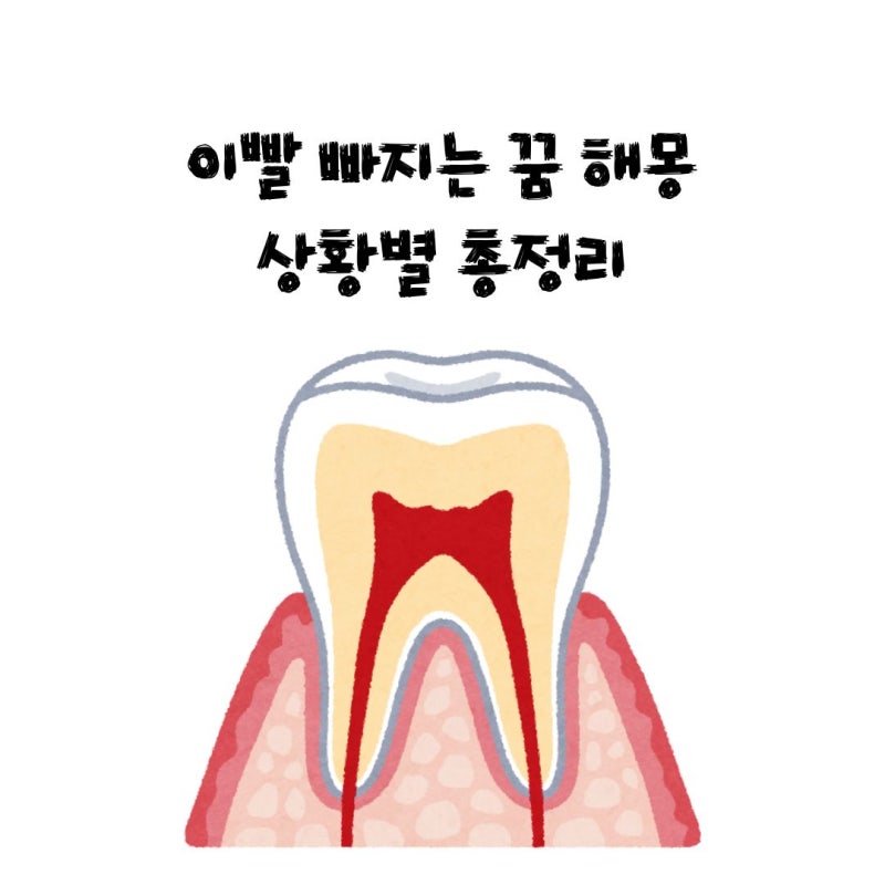 이빨 빠지는 꿈 해몽 상황별 총정리
