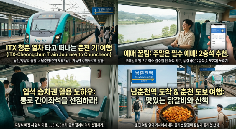 춘천 ITX 청춘 열차 타고 다녀온 기차 여행 및 입석 꿀팁