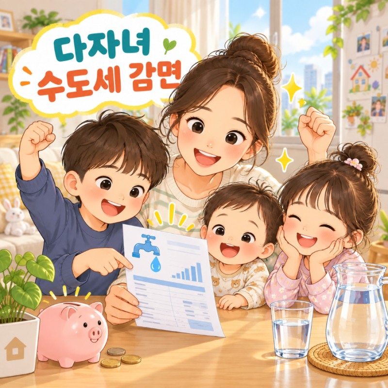 2026 서울시 다자녀 혜택 수도감면 대상 출산혜택 다자녀혜택 신청방법