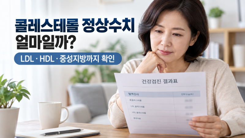 콜레스테롤 정상수치 얼마일까? LDL·HDL·중성지방 수치 보는 법