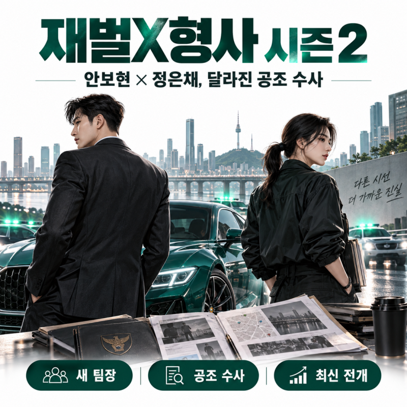 [재벌X형사2] SBS 재벌X형사 시즌2 기본정보·출연진(안보현·정은채·유승호)·몇부작·OTT(디즈....
