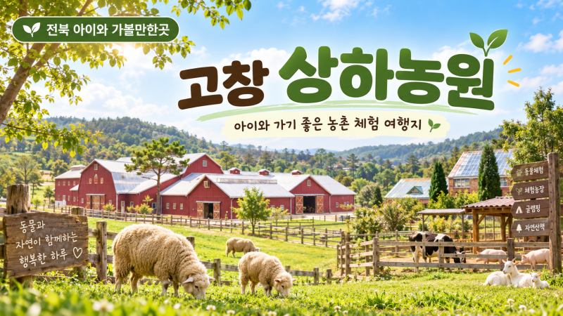 고창 상하농원 아이와 가볼만한곳｜입장료·동물체험·체험예약·먹거리