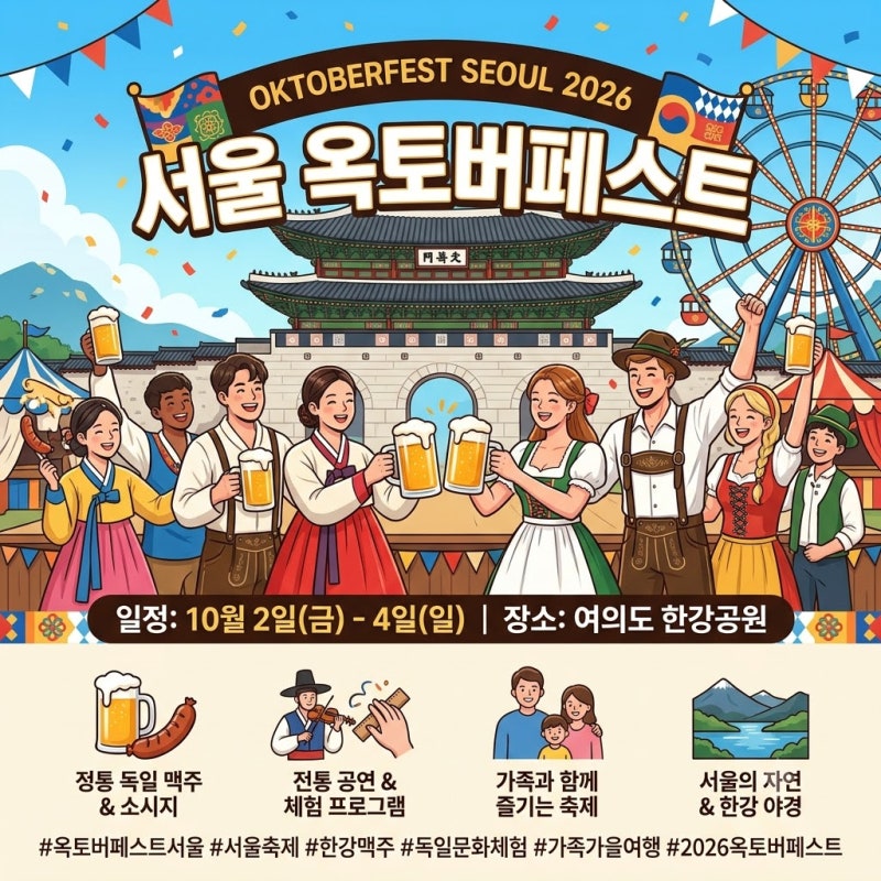 옥토버페스트 서울 2026 일정 티켓가격 독일맥주 라인업 총정리 (문화비축기지)