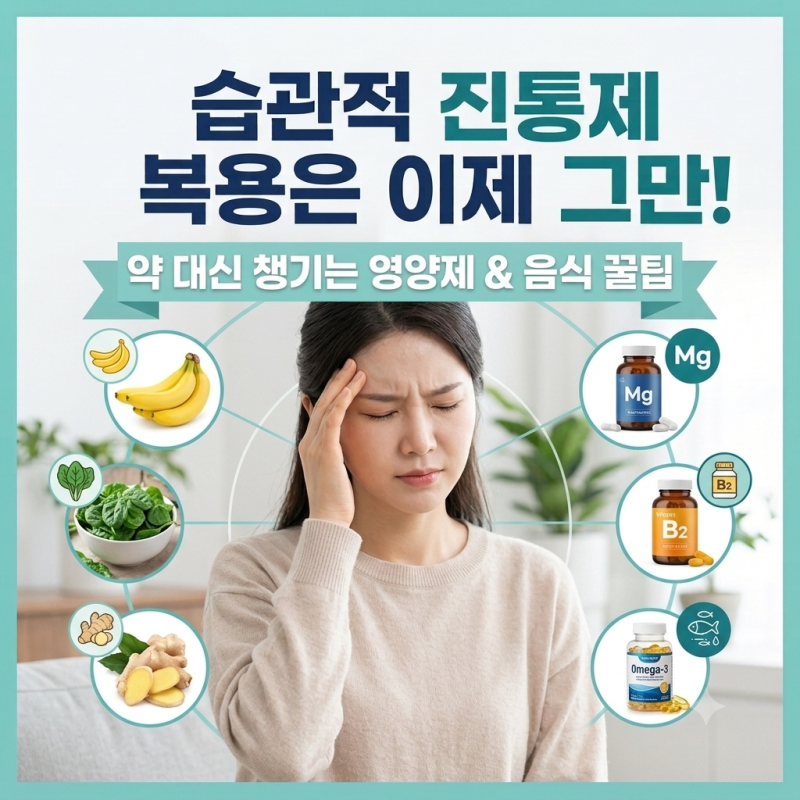 진통제 자주 먹는다면 필독! 두통 예방에 좋은 영양제 & 생활 습관 수칙