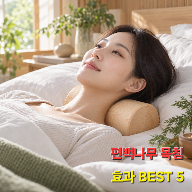 편백나무 목침 효과 BEST 5! 일자목·거북목 경추 베개 추천 기준과 부작용 없는 사용법