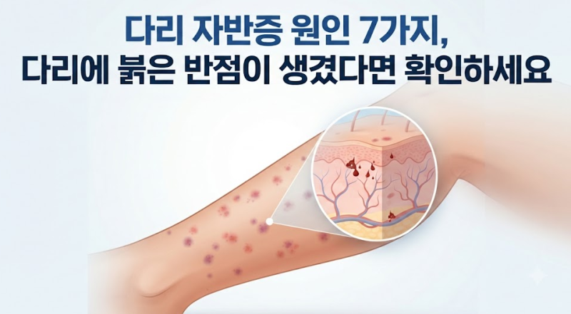 다리에 붉은 반점이 생겼다면