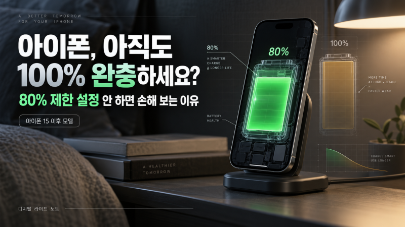 아이폰, 아직도 100% 완충하세요? 80% 제한 설정 안 하면 손해 보는 이유