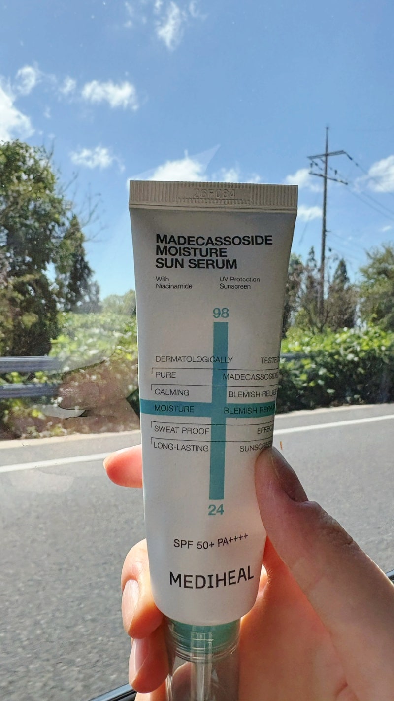 내돈내산)메디힐 선세럼 솔직 후기｜마데카소사이드 수분 선세럼 SPF50+ PA++++ 지성·수부지 피....