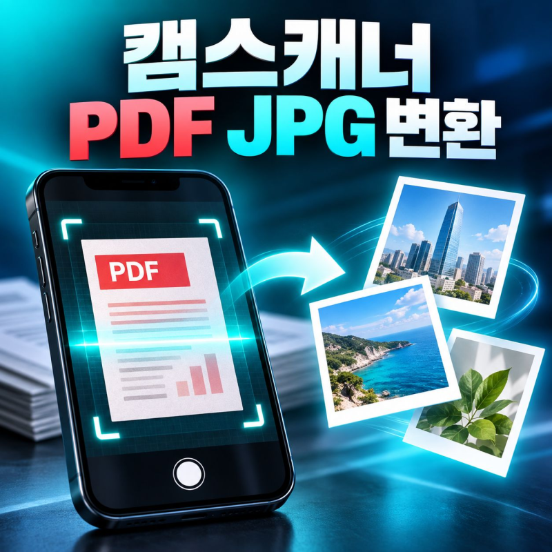 캠스캐너 PDF JPG 변환, 페이지별 이미지 저장 순서