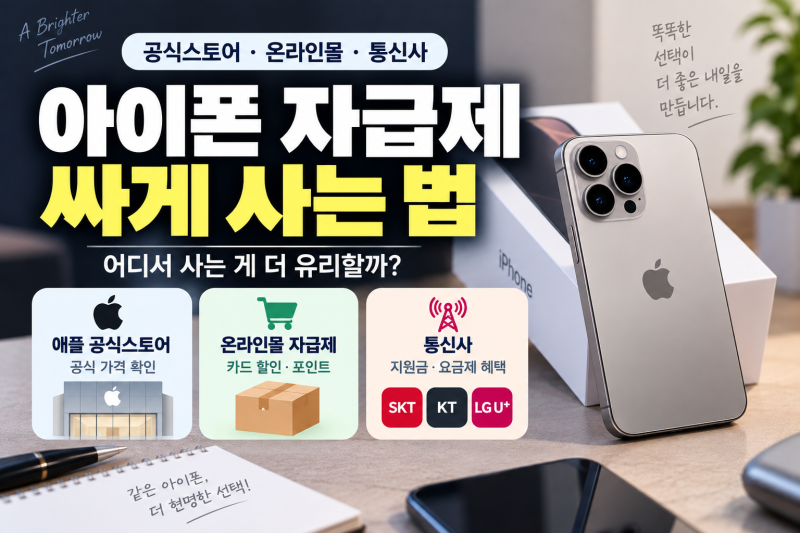 아이폰 자급제 싸게 사는 법｜공식스토어·온라인몰·통신사 가격 비교