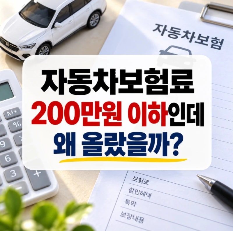 자동차 사고 200만원 이하인데 보험료가 올랐어요｜이유가 따로 있습니다