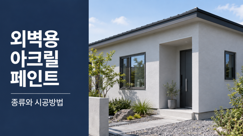 외벽용 아크릴 페인트 종류와 시공방법｜들뜸·백화·날씨부터 확인하세요
