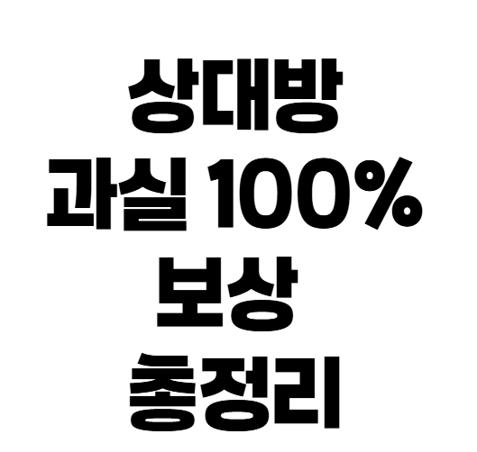자동차보험 상대방 과실 100% 내 차 자차 처리, 꼭 해야 할까?