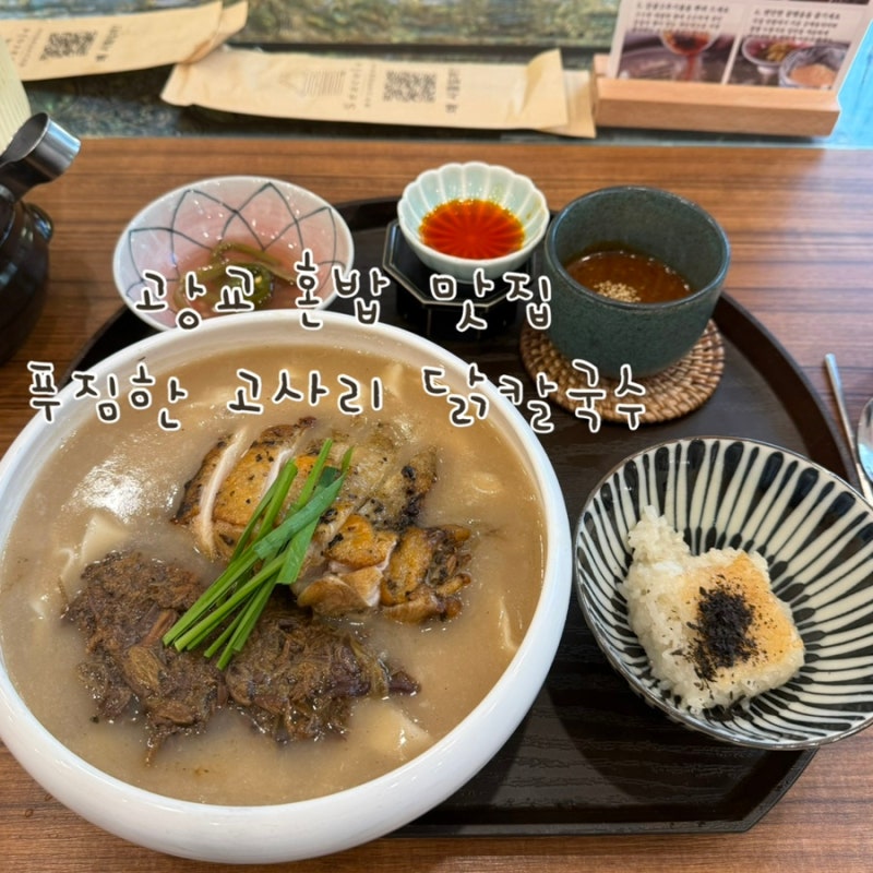 [수원/광교] 제주고사리닭칼국수 시콜 / 솔직후기 / 광교 닭칼국수 맛집 10,000원의 행복