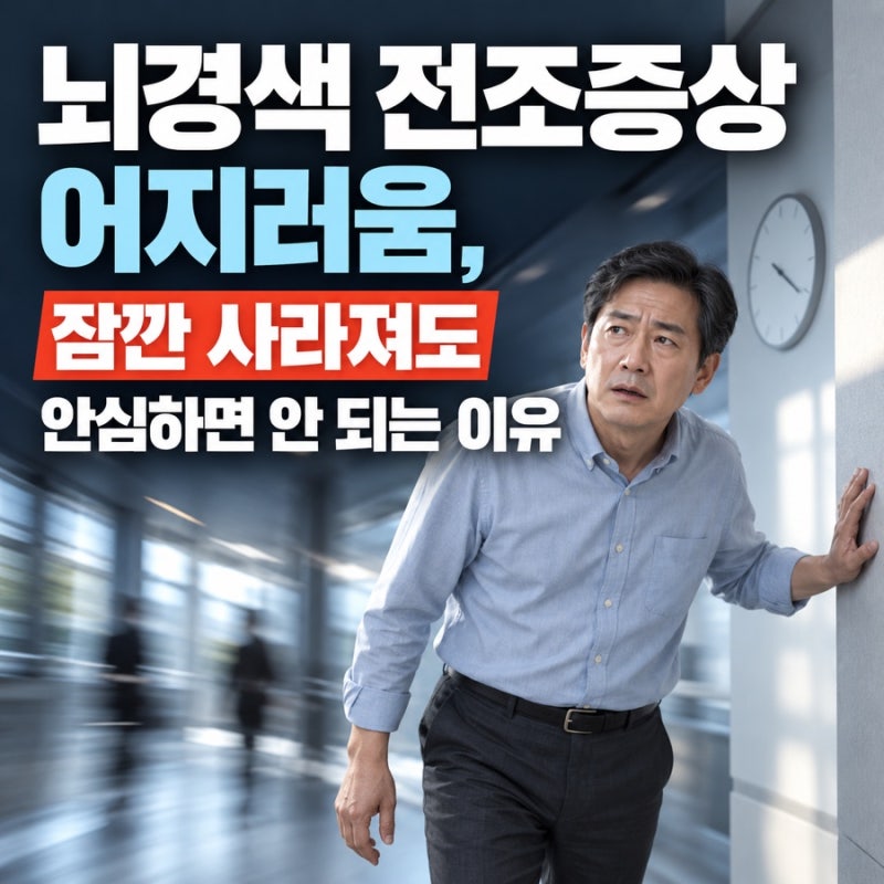 뇌경색 전조증상 어지러움, 잠깐 사라져도 안심하면 안 되는 이유