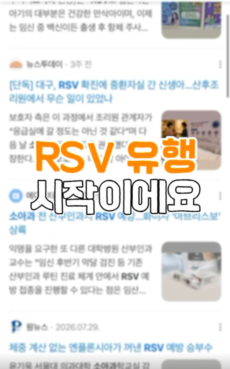 2026년 RSV 접종 시기와 전국 주요 병원 접종 비용 정리