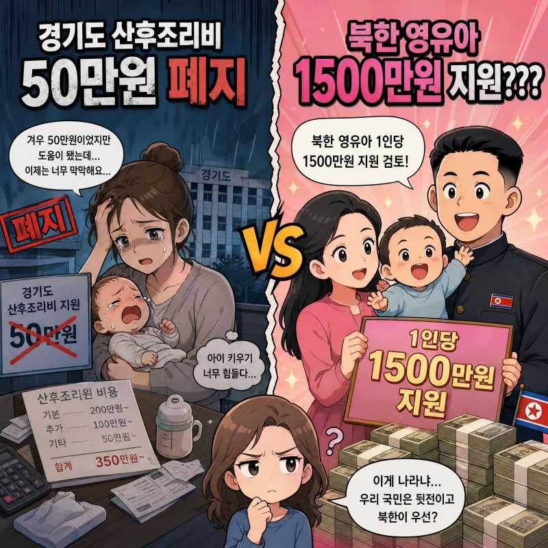 경기도 산후조리원 지원 폐지 논란, 북한 영유아 1500억 지원 사실일까?