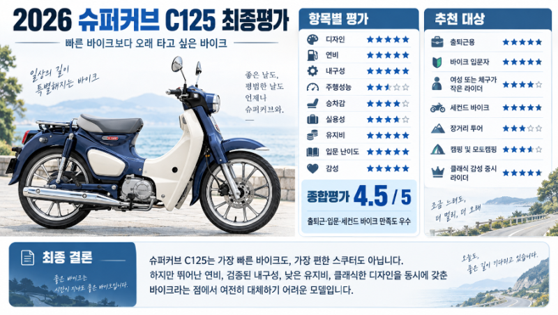 슈퍼커브 C125가 계속 팔리는 이유, 478만원인데 왜 사지? 사기전 꼭 알아야 할 단점.