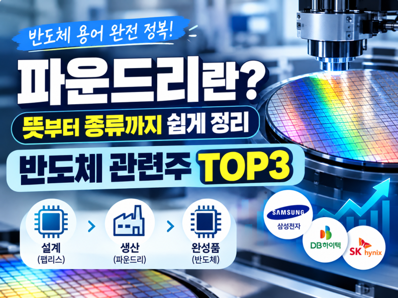 파운드리란? 뜻부터 종류까지 쉽게 정리 반도체 관련주 TOP3