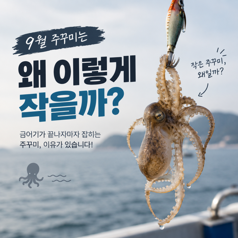 [낚시정보] 9월의 쭈꾸미는 왜 작을까? 작은 쭈꾸미의 진실!