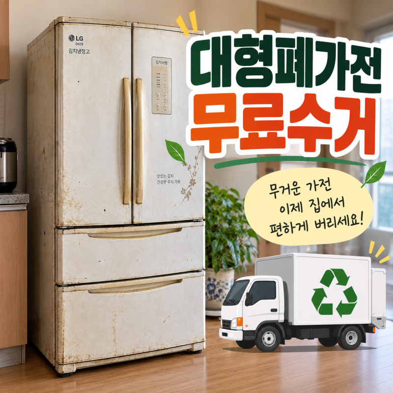 대형폐가전 무료수거, 집에서 편하게 버리는 방법