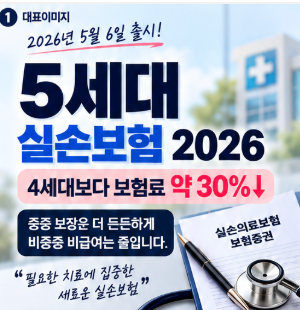 5세대 실손보험 2026｜보험료 30% 인하·자기부담금·도수치료·4세대 차이 총정리