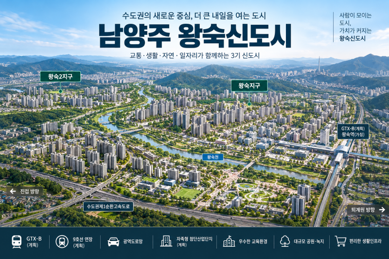 남양주 왕숙신도시 GTX-B 교통부터 공급계획 미래가치까지