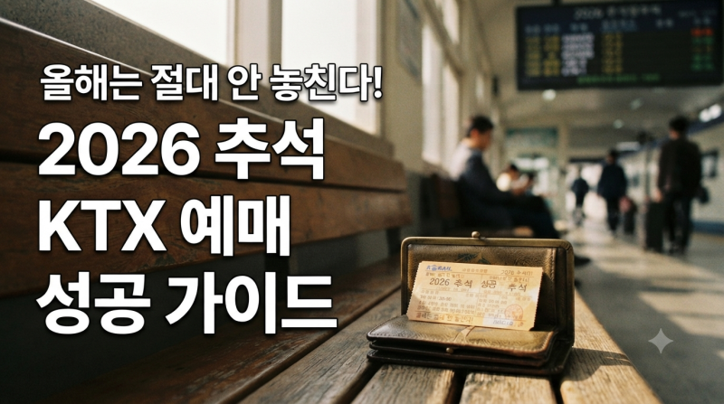 올해는 절대 안 놓친다! 2026 추석 KTX 예매 방법 및 성공 팁 총정