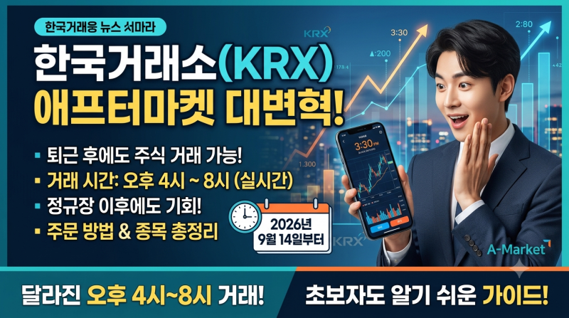 KRX 애프터마켓 9월 14일 시작｜오후 8시까지 주식 거래하는 방법
