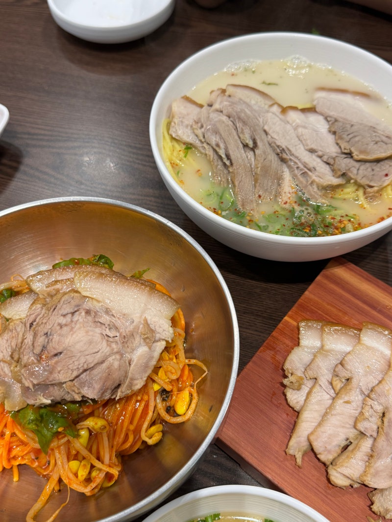 제주 맛집 자매국수 본점 고기국수 곱빼기 비빔국수 돔베고기 소