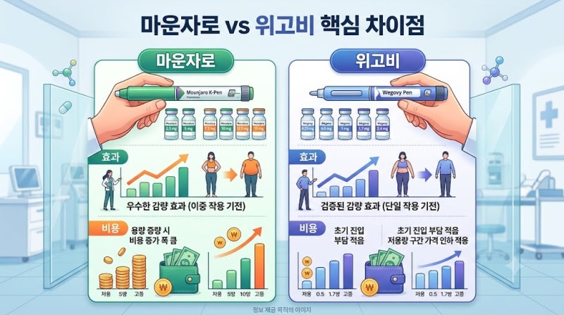 마운자로 위고비 가격 비교 용량별 한 달 비용과 핵심 차이 총정리