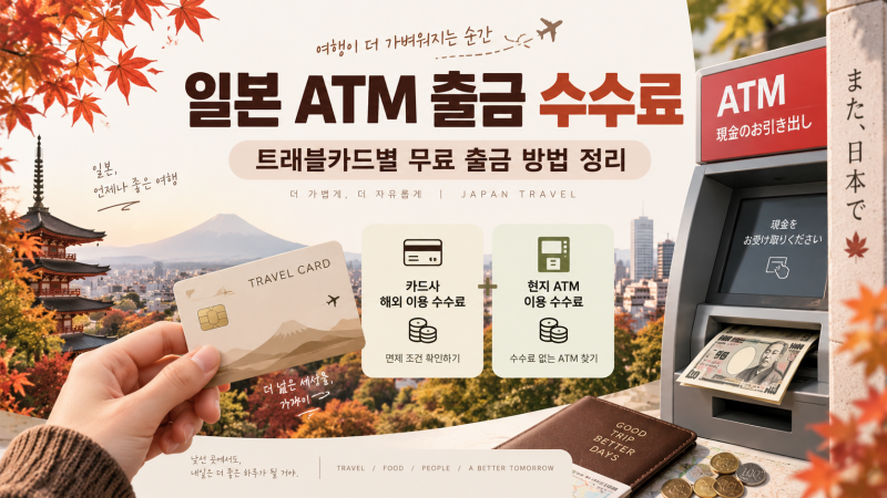 일본 ATM 수수료 없이 출금하는 법｜트래블카드별 무료 ATM 정리