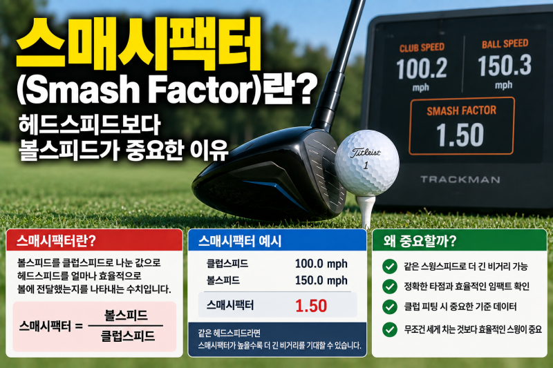 스매시팩터(Smash Factor)란? 헤드스피드보다 볼스피드가 중요한 이유