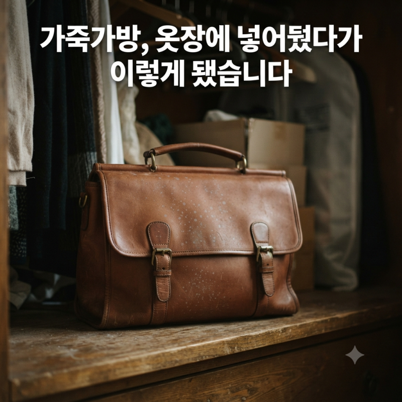 가죽 가방, 옷장에 넣어뒀다가 이렇게 됐습니다 (곰팡이 없이 오래 쓰는 관리법)