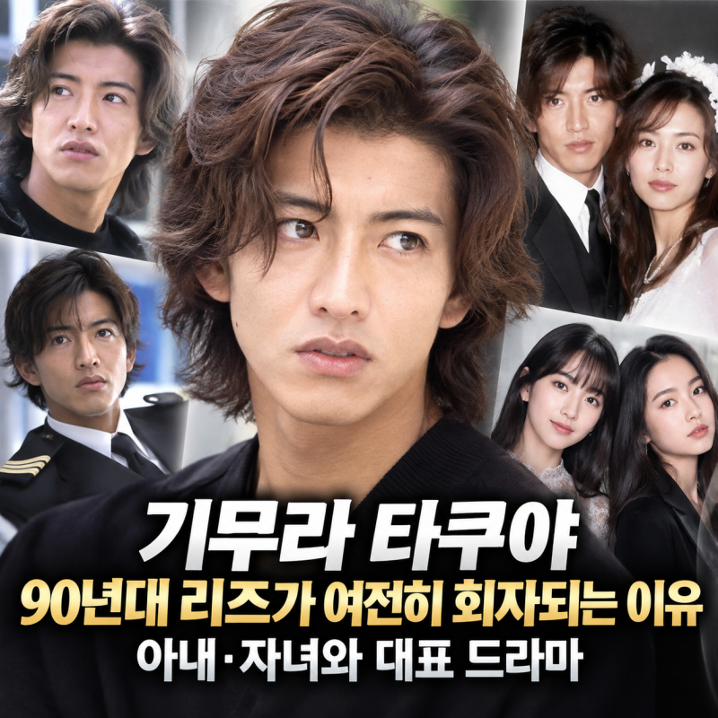 기무라 타쿠야 90년대 리즈가 여전히 회자되는 이유, 아내·자녀와 대표 드라마
