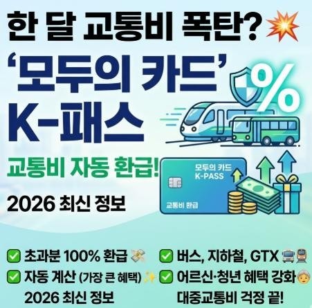 2026 모두의카드 혜택 총정리｜K패스 환급부터 신청방법·발급·전환까지 7가지 핵심