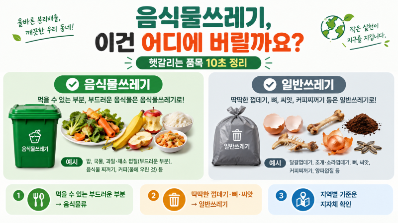 음식물 쓰레기! 어떻게 버려야 할까?