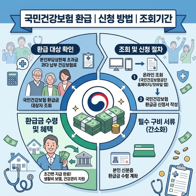 국민건강보험 환급금 조회 방법 및 신청 총정리