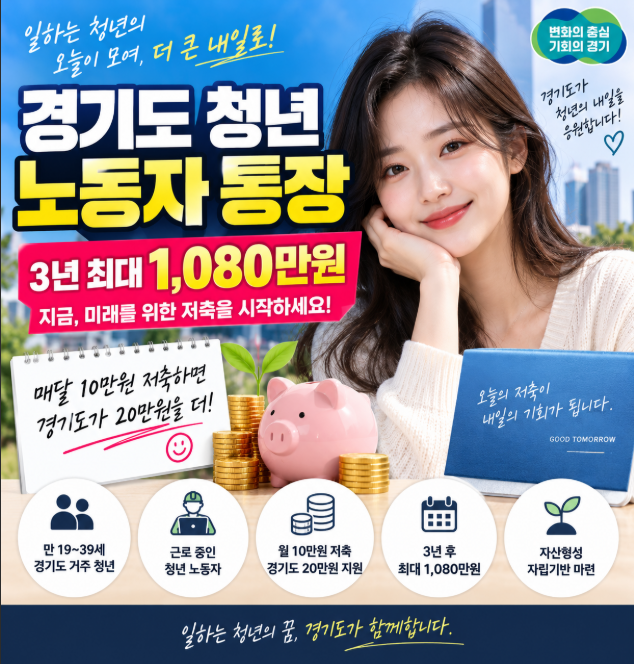 월 10만원 넣고 2년 뒤 580만원? 경기도 청년 노동자 통장, 2026년 모집 아직 안 열린 이유