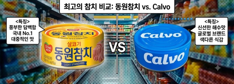 [추석 선물 세트] CJ 칼보 참치 vs 동원참치, 명절 고급 선물로 어떤 게 좋을까?