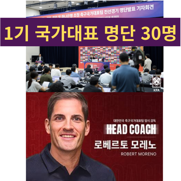 로베르트 <b>모레노호</b> 1기 <b>명단</b> 발표! 이승우 <b>제외</b> 이유와 30인 소집 명....