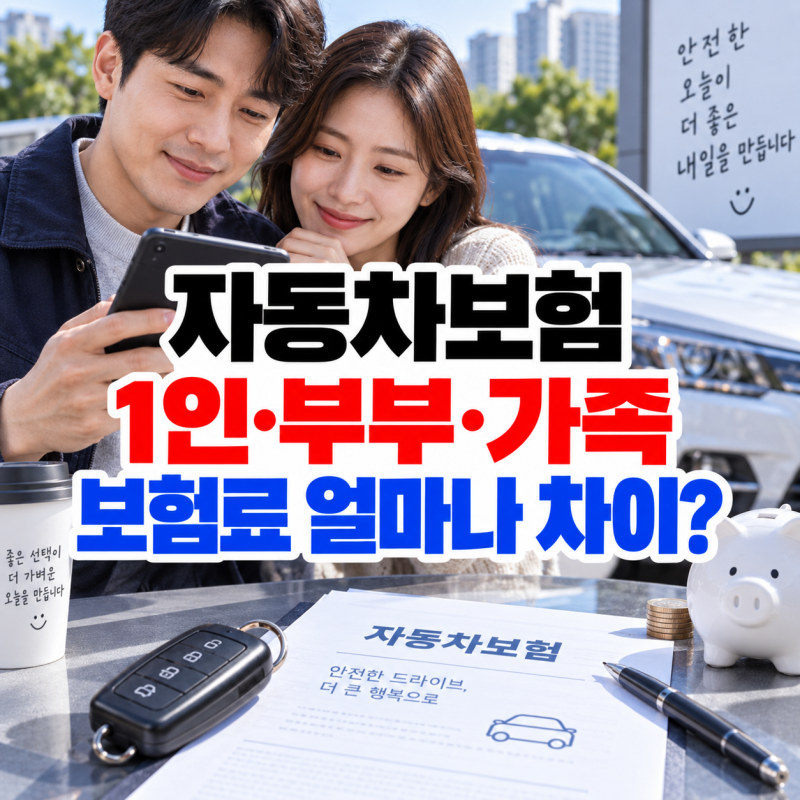자동차보험 운전자 범위, 1인·부부·가족으로 바꾸면 보험료 얼마나 달라질까?