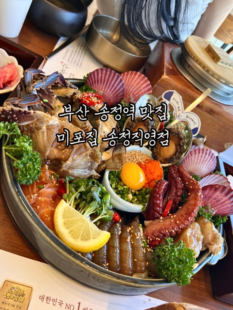 부산 송정역 맛집 미포집 송정직영점 미녀해물장 후기