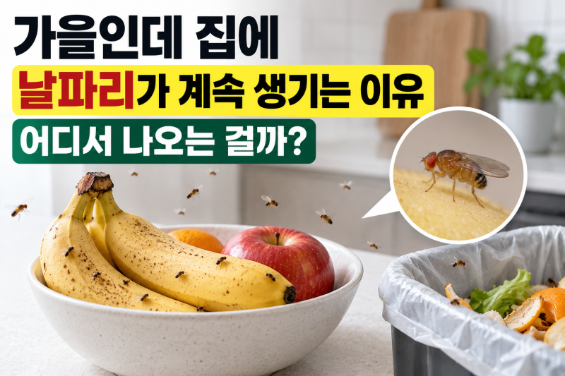 가을인데 집에 날파리가 계속 생기는 이유, 어디서 나오는 걸까?