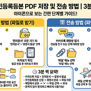 카카오톡 주민등록등본 PDF 저장 및 전송 방법 3분 핵심 총정리